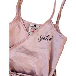 Omighty Pink Spoiled Satin Wrap Dress